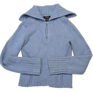 Express Baby Blue Rabbit Angora Merino Blend Sweater Med Soft Pastel Viral